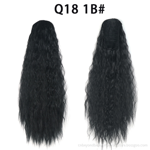 Factory Wholesale cheap drawstring Ponytail Synthetic Kinky Straight Ponytail Hair Extensions Pony tail